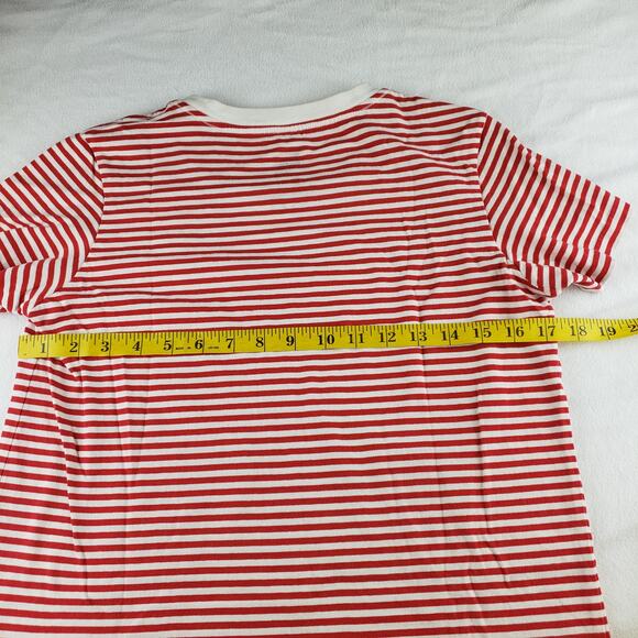 Pabst Blue Ribbon Shirt Womens Small T Shirt Tee Striped Red White Top Preppy - Picture 4 of 8